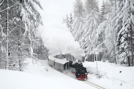 Railroading through a winter wonderland
