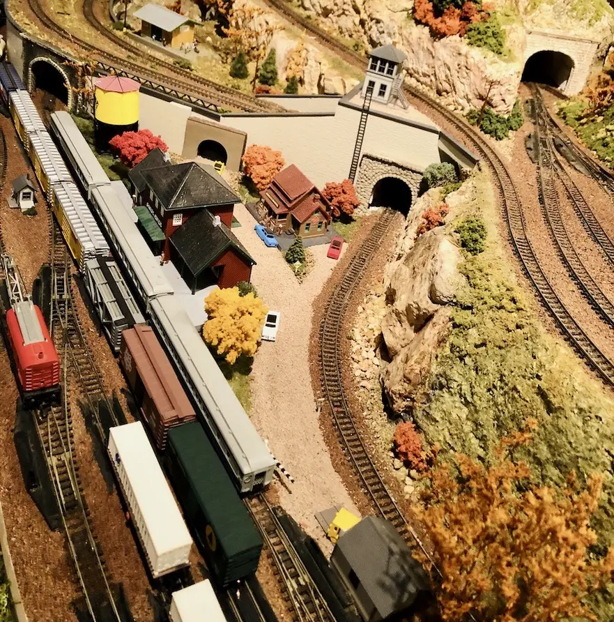 Bird's Eye View of the Peninsula on the BR&S Model Railroad