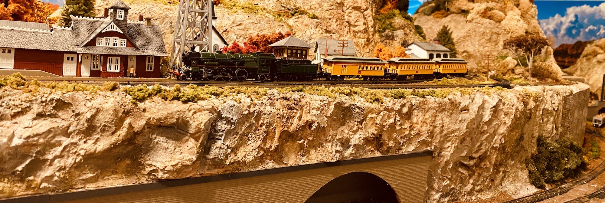 Waiting for the Early Morning Train - a Scene from the BR&S Model Railroad