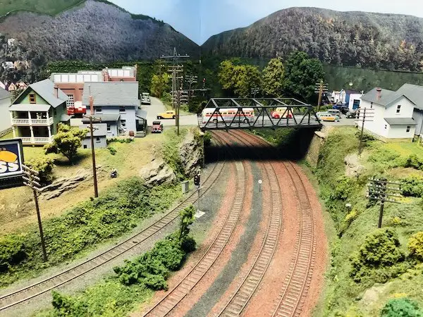 One of Several Bridges on the LVRR. Note the Partly Painted/Partly Printed Backdrop