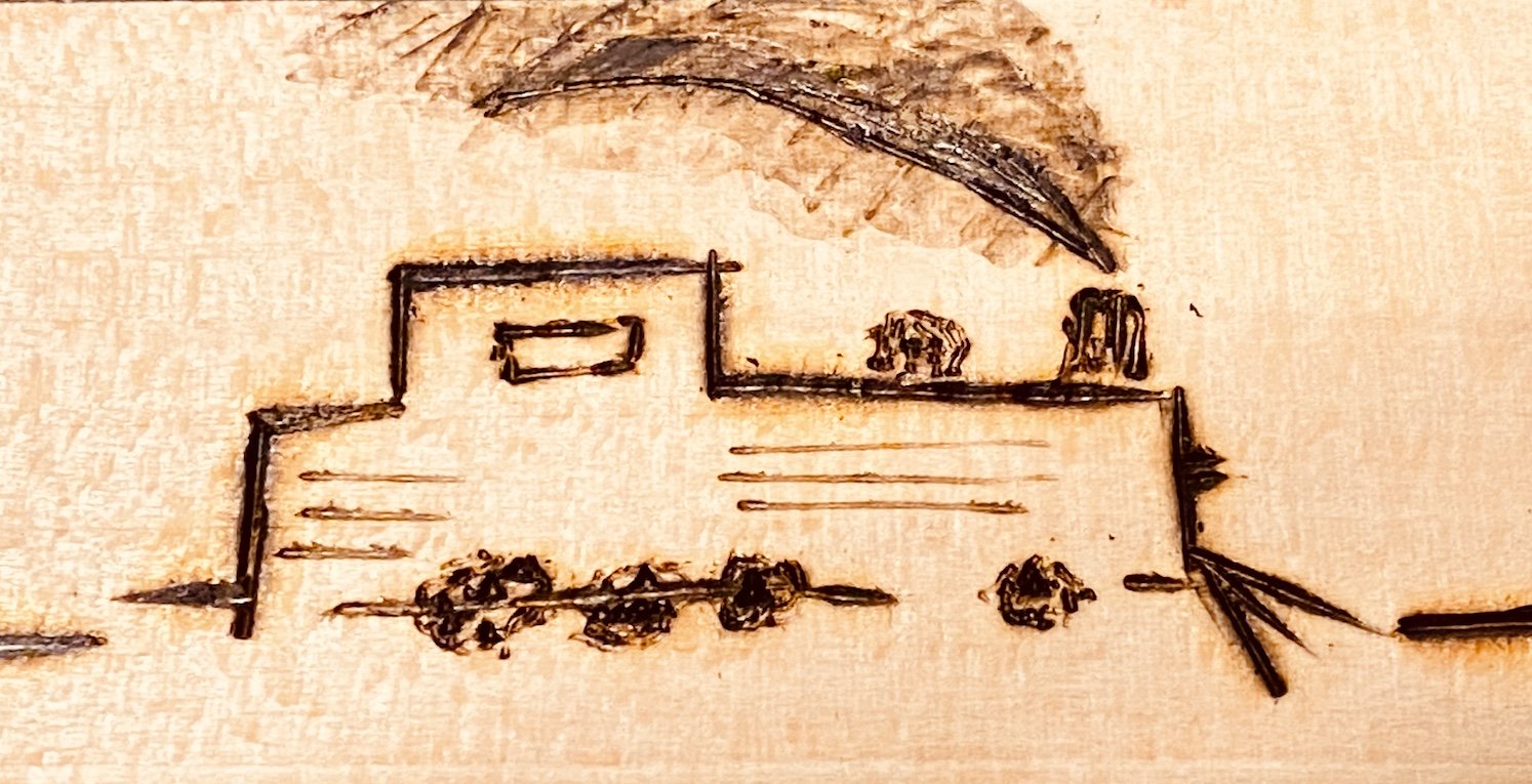 Train Design in Balsa Wood Using the Chandler Woodburning Tool
